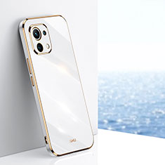 Custodia Silicone Ultra Sottile Morbida Cover C03 per Xiaomi Mi 11 Lite 5G NE Bianco