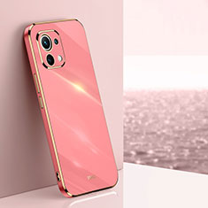 Custodia Silicone Ultra Sottile Morbida Cover C03 per Xiaomi Mi 11 Lite 5G NE Rosa Caldo