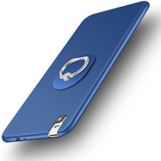 Custodia Silicone Ultra Sottile Morbida Cover con Anello Supporto per Huawei Honor 7i shot X Blu