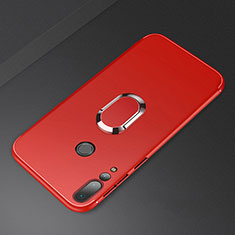 Custodia Silicone Ultra Sottile Morbida Cover con Magnetico Anello Supporto A01 per Huawei Nova 4 Rosso