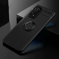 Custodia Silicone Ultra Sottile Morbida Cover con Magnetico Anello Supporto A01 per Xiaomi Redmi K30S 5G Nero