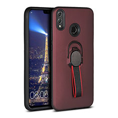 Custodia Silicone Ultra Sottile Morbida Cover con Magnetico Anello Supporto A02 per Huawei Honor V10 Lite Rosso Rosa