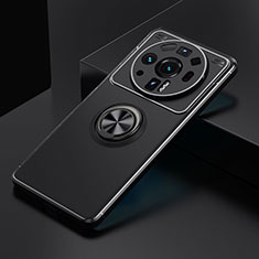 Custodia Silicone Ultra Sottile Morbida Cover con Magnetico Anello Supporto A02 per Xiaomi Mi 12 Ultra 5G Nero