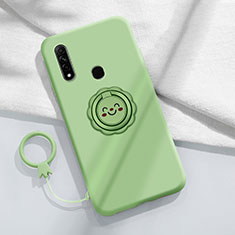 Custodia Silicone Ultra Sottile Morbida Cover con Magnetico Anello Supporto A03 per Oppo A8 Ciano