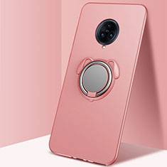 Custodia Silicone Ultra Sottile Morbida Cover con Magnetico Anello Supporto A03 per Vivo Nex 3 Oro Rosa