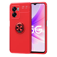 Custodia Silicone Ultra Sottile Morbida Cover con Magnetico Anello Supporto JM1 per Realme V23 5G Rosso