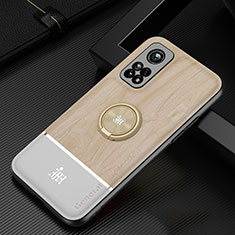 Custodia Silicone Ultra Sottile Morbida Cover con Magnetico Anello Supporto JM1 per Xiaomi Mi 10T Pro 5G Oro