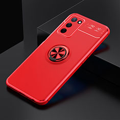 Custodia Silicone Ultra Sottile Morbida Cover con Magnetico Anello Supporto JM2 per Oppo A53s 5G Rosso