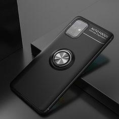 Custodia Silicone Ultra Sottile Morbida Cover con Magnetico Anello Supporto JM2 per Samsung Galaxy A71 4G A715 Nero