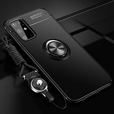 Custodia Silicone Ultra Sottile Morbida Cover con Magnetico Anello Supporto JM3 per Samsung Galaxy S20 Plus 5G Nero