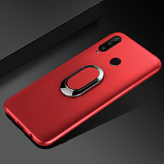 Custodia Silicone Ultra Sottile Morbida Cover con Magnetico Anello Supporto per Huawei Honor 10i Rosso