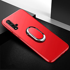 Custodia Silicone Ultra Sottile Morbida Cover con Magnetico Anello Supporto per Huawei Honor 20S Rosso
