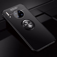 Custodia Silicone Ultra Sottile Morbida Cover con Magnetico Anello Supporto per Huawei Mate 30E Pro 5G Nero