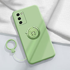 Custodia Silicone Ultra Sottile Morbida Cover con Magnetico Anello Supporto per Oppo A55 5G Verde