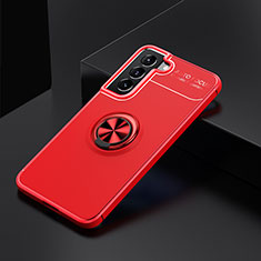 Custodia Silicone Ultra Sottile Morbida Cover con Magnetico Anello Supporto per Samsung Galaxy S21 Plus 5G Rosso