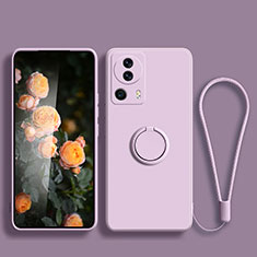 Custodia Silicone Ultra Sottile Morbida Cover con Magnetico Anello Supporto per Xiaomi Civi 2 5G Lavanda