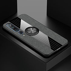 Custodia Silicone Ultra Sottile Morbida Cover con Magnetico Anello Supporto per Xiaomi Mi 10 Pro Grigio