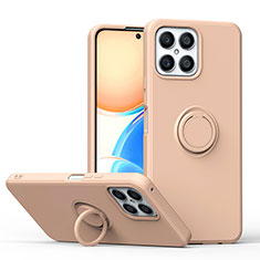 Custodia Silicone Ultra Sottile Morbida Cover con Magnetico Anello Supporto QW1 per Huawei Honor X8 4G Khaki