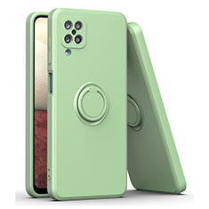 Custodia Silicone Ultra Sottile Morbida Cover con Magnetico Anello Supporto QW1 per Samsung Galaxy A12 5G Verde Militare