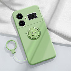 Custodia Silicone Ultra Sottile Morbida Cover con Magnetico Anello Supporto S01 per Realme GT Neo5 240W 5G Verde