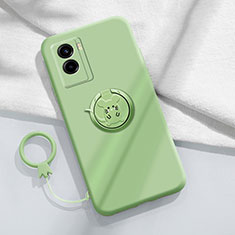 Custodia Silicone Ultra Sottile Morbida Cover con Magnetico Anello Supporto S02 per Vivo Y55s (2021) Verde