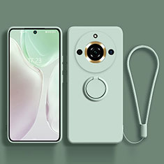 Custodia Silicone Ultra Sottile Morbida Cover con Magnetico Anello Supporto S03 per Realme Narzo 60 Pro 5G Verde Pastello