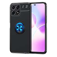 Custodia Silicone Ultra Sottile Morbida Cover con Magnetico Anello Supporto SD1 per Huawei Honor X30i Blu e Nero