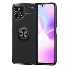 Custodia Silicone Ultra Sottile Morbida Cover con Magnetico Anello Supporto SD1 per Huawei Honor X30i Nero