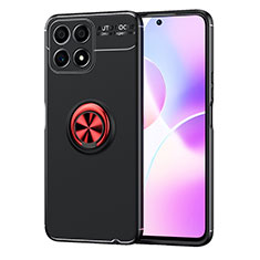 Custodia Silicone Ultra Sottile Morbida Cover con Magnetico Anello Supporto SD1 per Huawei Honor X30i Rosso e Nero