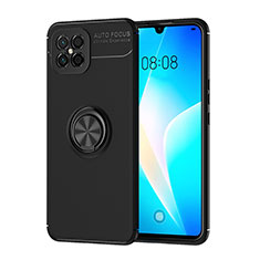 Custodia Silicone Ultra Sottile Morbida Cover con Magnetico Anello Supporto SD1 per Huawei Nova 8 SE 4G Nero