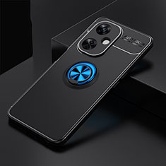 Custodia Silicone Ultra Sottile Morbida Cover con Magnetico Anello Supporto SD1 per OnePlus Nord CE 3 Lite 5G Blu e Nero