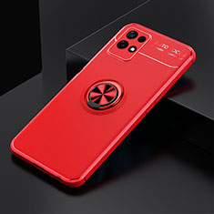 Custodia Silicone Ultra Sottile Morbida Cover con Magnetico Anello Supporto SD1 per Realme 8i Rosso