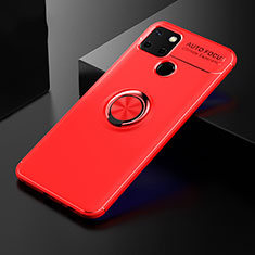 Custodia Silicone Ultra Sottile Morbida Cover con Magnetico Anello Supporto SD1 per Realme C12 Rosso