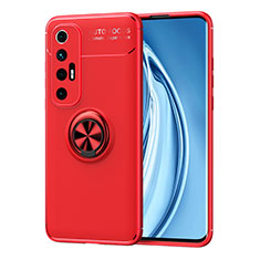 Custodia Silicone Ultra Sottile Morbida Cover con Magnetico Anello Supporto SD1 per Xiaomi Mi 10S 5G Rosso