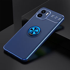 Custodia Silicone Ultra Sottile Morbida Cover con Magnetico Anello Supporto SD1 per Xiaomi Poco C51 Blu