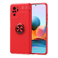 Custodia Silicone Ultra Sottile Morbida Cover con Magnetico Anello Supporto SD1 per Xiaomi Poco M5S Rosso