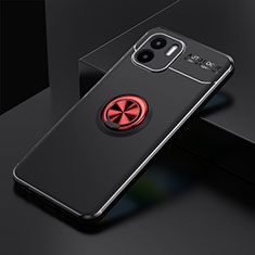 Custodia Silicone Ultra Sottile Morbida Cover con Magnetico Anello Supporto SD1 per Xiaomi Redmi A1 Rosso e Nero