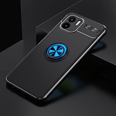 Custodia Silicone Ultra Sottile Morbida Cover con Magnetico Anello Supporto SD1 per Xiaomi Redmi A2 Blu e Nero