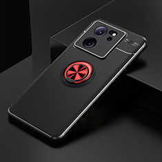 Custodia Silicone Ultra Sottile Morbida Cover con Magnetico Anello Supporto SD1 per Xiaomi Redmi K60 Ultra 5G Rosso e Nero