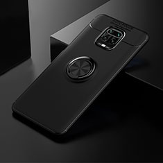 Custodia Silicone Ultra Sottile Morbida Cover con Magnetico Anello Supporto SD1 per Xiaomi Redmi Note 9S Nero