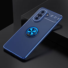 Custodia Silicone Ultra Sottile Morbida Cover con Magnetico Anello Supporto SD2 per Huawei Nova 10 Pro Blu