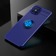 Custodia Silicone Ultra Sottile Morbida Cover con Magnetico Anello Supporto SD2 per Huawei Nova 8 SE 4G Blu