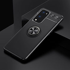 Custodia Silicone Ultra Sottile Morbida Cover con Magnetico Anello Supporto SD2 per OnePlus 9 Pro 5G Nero