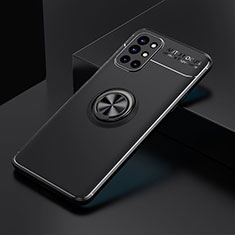 Custodia Silicone Ultra Sottile Morbida Cover con Magnetico Anello Supporto SD2 per OnePlus 9R 5G Nero