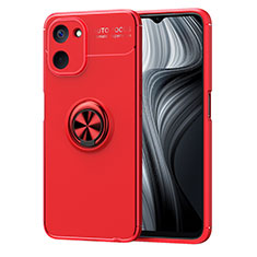 Custodia Silicone Ultra Sottile Morbida Cover con Magnetico Anello Supporto SD2 per Realme 10S 5G Rosso