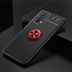 Custodia Silicone Ultra Sottile Morbida Cover con Magnetico Anello Supporto SD2 per Realme GT Master 5G Rosso e Nero