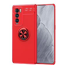 Custodia Silicone Ultra Sottile Morbida Cover con Magnetico Anello Supporto SD2 per Realme GT Master Explorer 5G Rosso