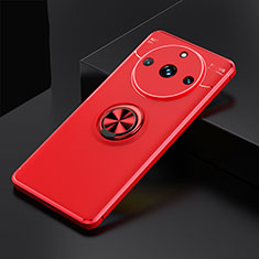 Custodia Silicone Ultra Sottile Morbida Cover con Magnetico Anello Supporto SD2 per Realme Narzo 60 Pro 5G Rosso