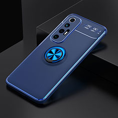 Custodia Silicone Ultra Sottile Morbida Cover con Magnetico Anello Supporto SD2 per Xiaomi Mi 10S 5G Blu