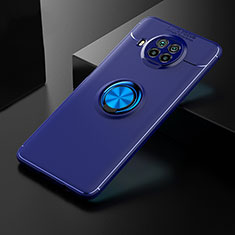 Custodia Silicone Ultra Sottile Morbida Cover con Magnetico Anello Supporto SD2 per Xiaomi Mi 10T Lite 5G Blu